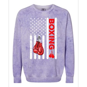 Boxing Funny Gift Training Sports Team Cool Teenager Gift Colorblast Crewneck Sweatshirt