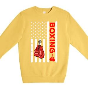 Boxing Funny Gift Training Sports Team Cool Teenager Gift Premium Crewneck Sweatshirt