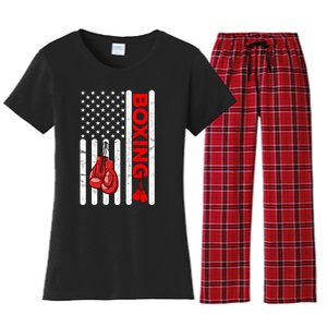 Boxing Funny Gift Training Sports Team Cool Teenager Gift Women's Flannel Pajama Set