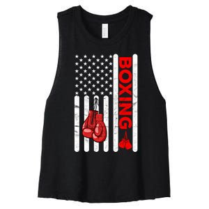 Boxing Funny Gift Training Sports Team Cool Teenager Gift Women's Racerback Cropped Tank