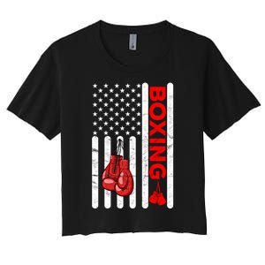 Boxing Funny Gift Training Sports Team Cool Teenager Gift Women's Crop Top Tee