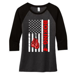 Boxing Funny Gift Training Sports Team Cool Teenager Gift Women's Tri-Blend 3/4-Sleeve Raglan Shirt