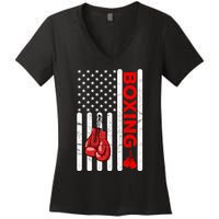 Boxing Funny Gift Training Sports Team Cool Teenager Gift Women's V-Neck T-Shirt