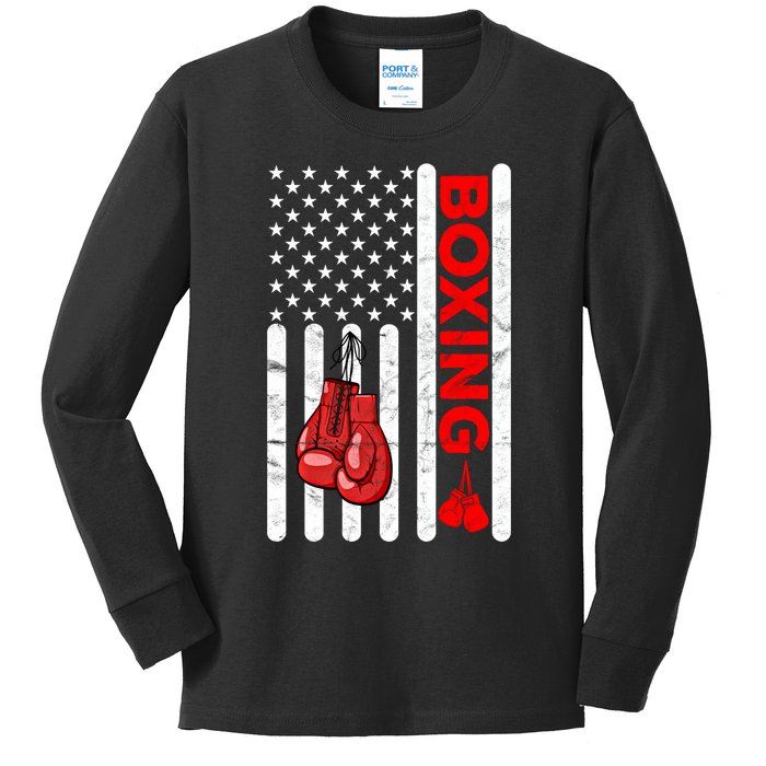 Boxing Funny Gift Training Sports Team Cool Teenager Gift Kids Long Sleeve Shirt