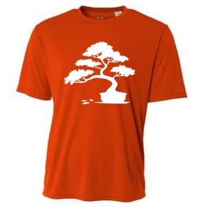 Bonsai Funny Gift Bonsai Tree Gift Mini Tree Silhouette Cushion Funny Gift Cooling Performance Crew T-Shirt