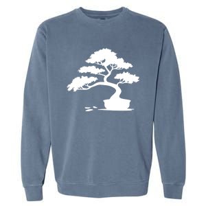 Bonsai Funny Gift Bonsai Tree Gift Mini Tree Silhouette Cushion Funny Gift Garment-Dyed Sweatshirt