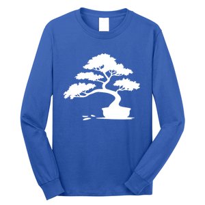 Bonsai Funny Gift Bonsai Tree Gift Mini Tree Silhouette Cushion Funny Gift Long Sleeve Shirt