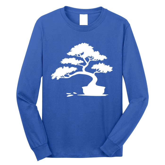 Bonsai Funny Gift Bonsai Tree Gift Mini Tree Silhouette Cushion Funny Gift Long Sleeve Shirt