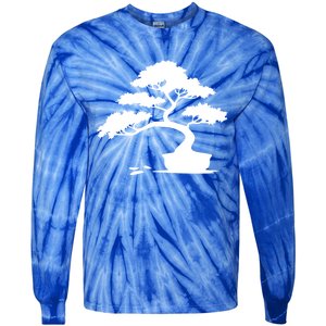 Bonsai Funny Gift Bonsai Tree Gift Mini Tree Silhouette Cushion Funny Gift Tie-Dye Long Sleeve Shirt