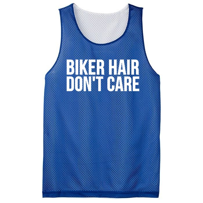 Biker Funny Gift Meaningful Gift Biker Hair Don't Care Gift Mesh Reversible Basketball Jersey Tank