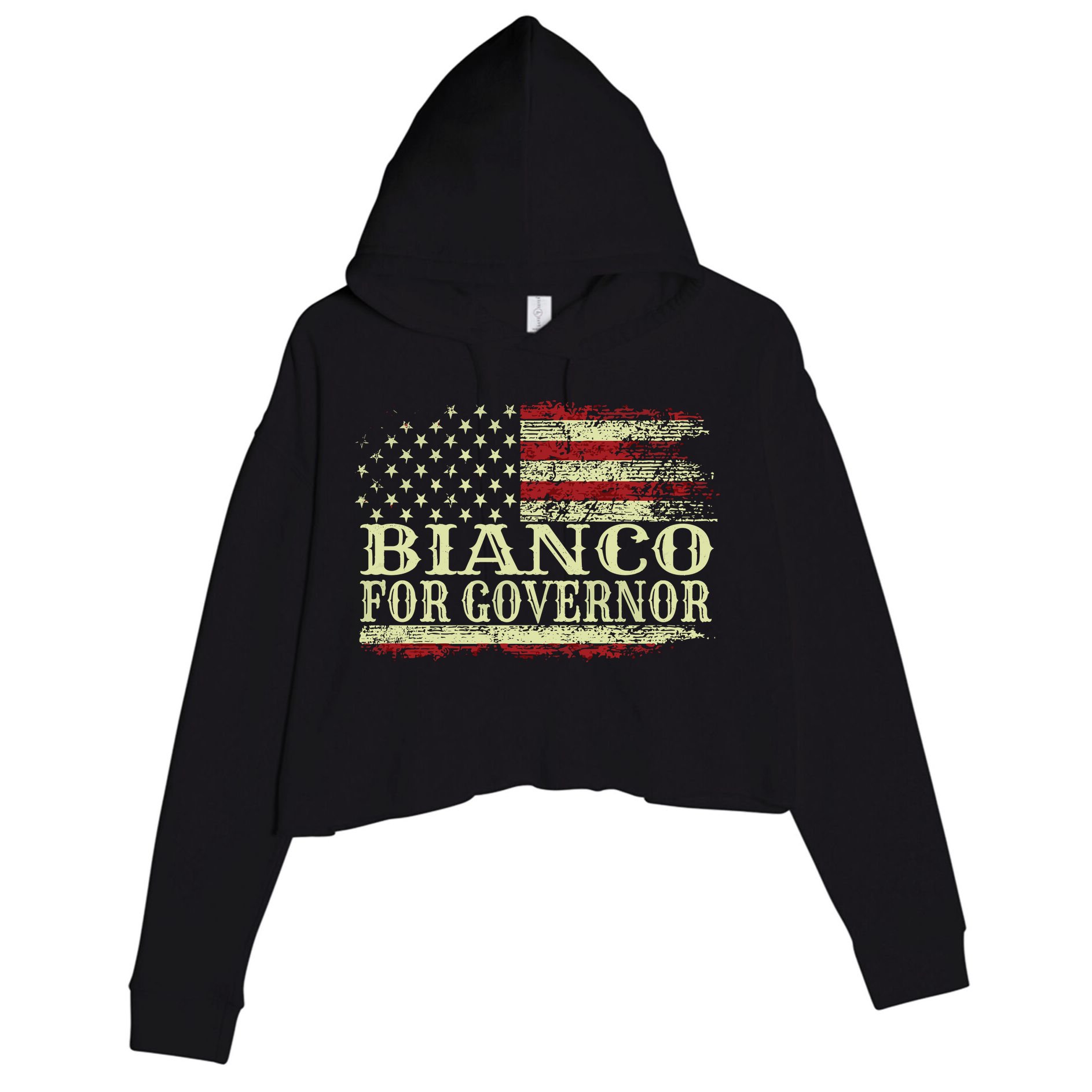 Bianco For Governor Crop Fleece Hoodie
