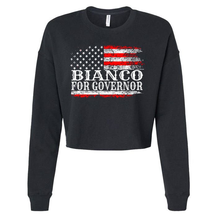 Bianco For Governor Cropped Pullover Crew