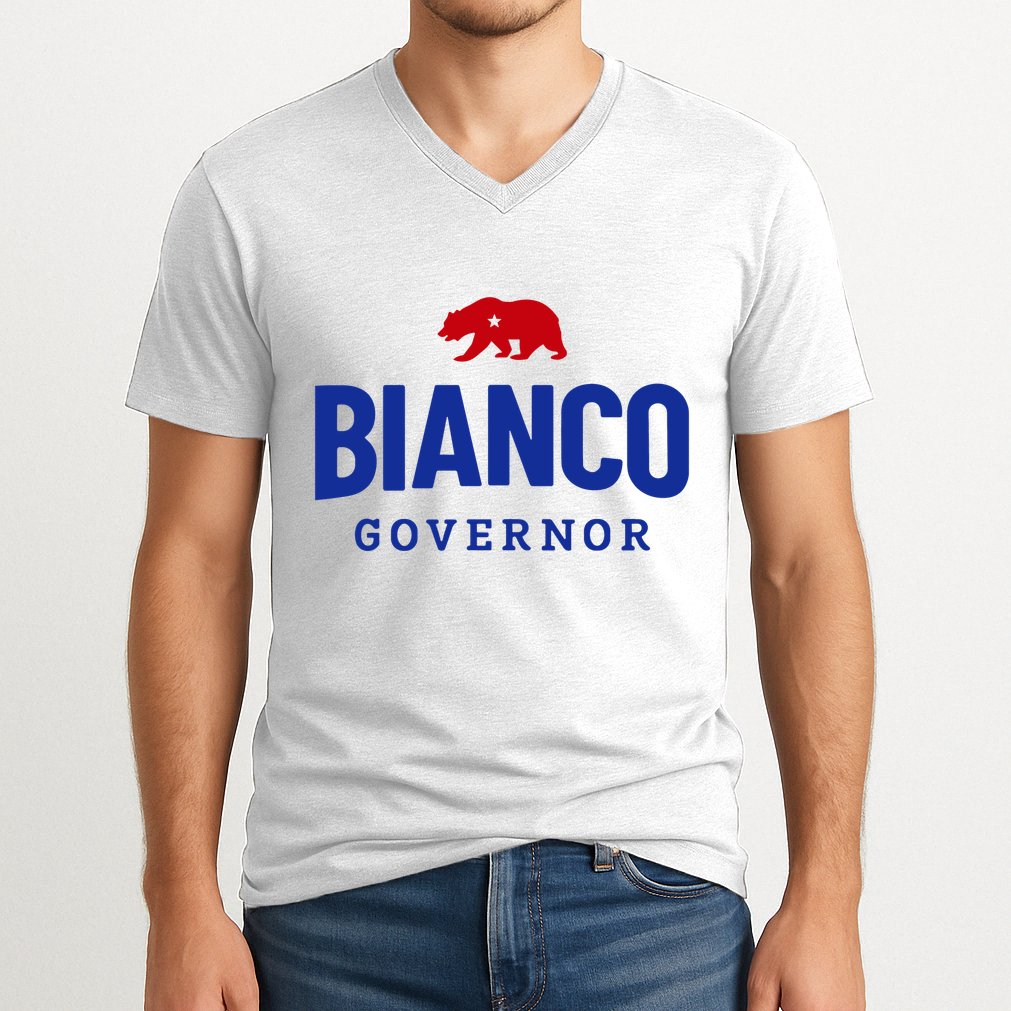 Bianco For Governor V-Neck T-Shirt