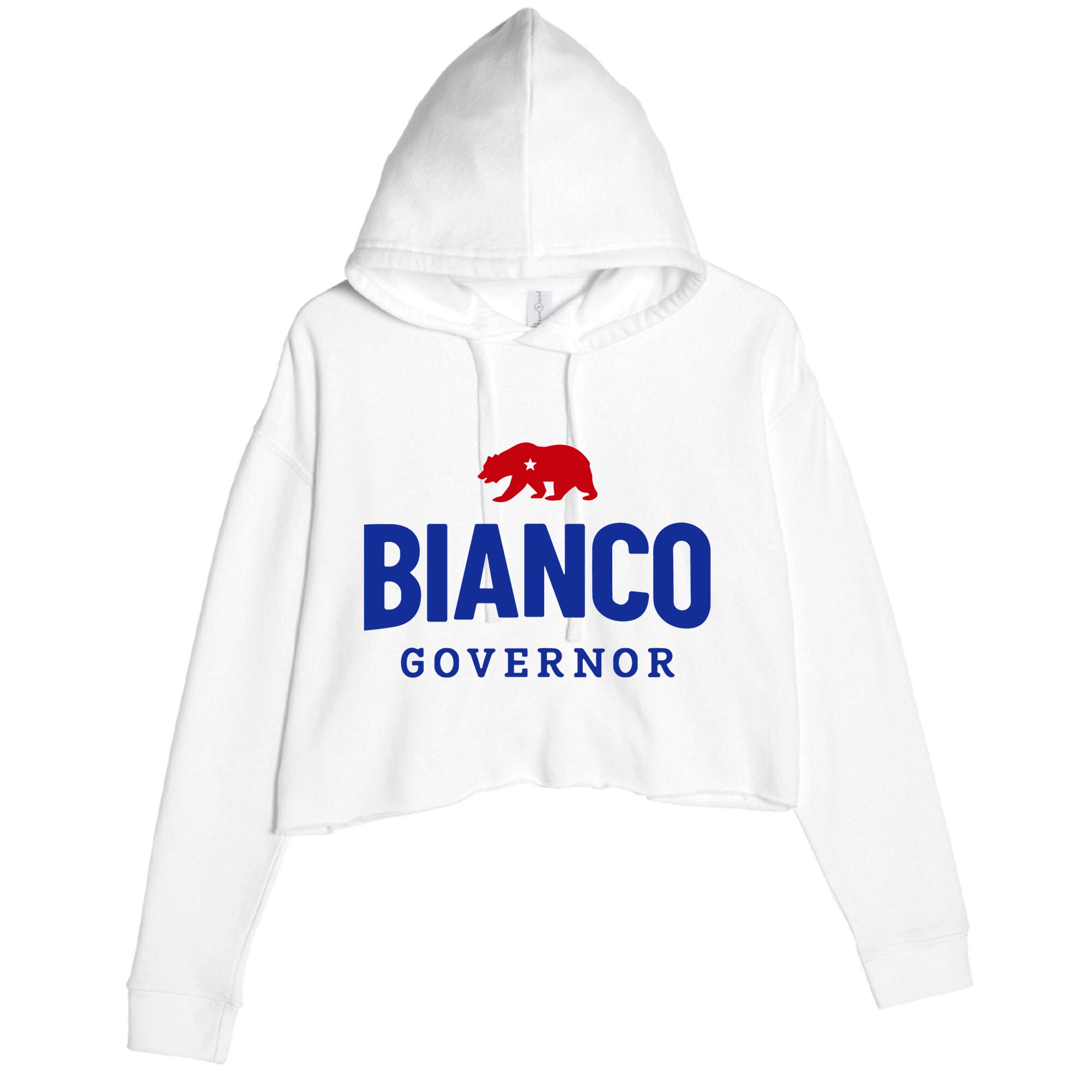 Bianco For Governor Crop Fleece Hoodie