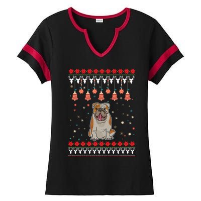 Bulldog Funny Gift For Christmas Funny Gift Ladies Halftime Notch Neck Tee