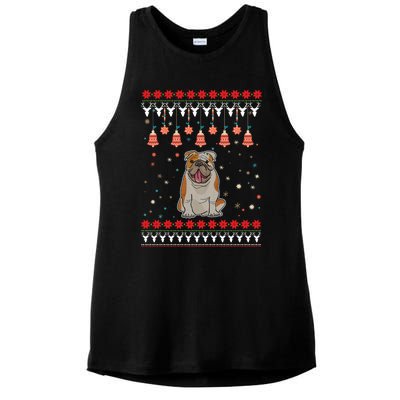 Bulldog Funny Gift For Christmas Funny Gift Ladies PosiCharge Tri-Blend Wicking Tank