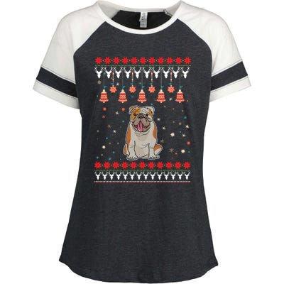 Bulldog Funny Gift For Christmas Funny Gift Enza Ladies Jersey Colorblock Tee