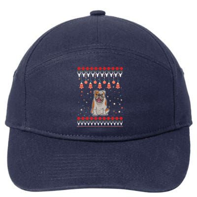 Bulldog Funny Gift For Christmas Funny Gift 7-Panel Snapback Hat