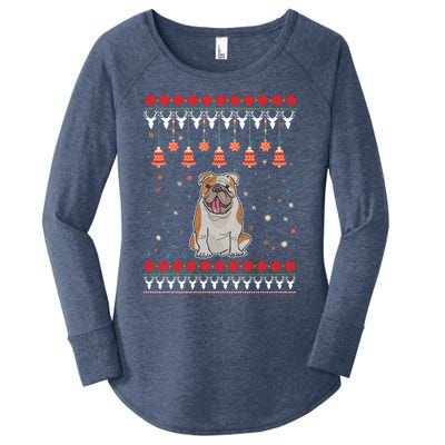 Bulldog Funny Gift For Christmas Funny Gift Women's Perfect Tri Tunic Long Sleeve Shirt