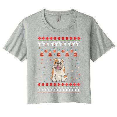 Bulldog Funny Gift For Christmas Funny Gift Women's Crop Top Tee