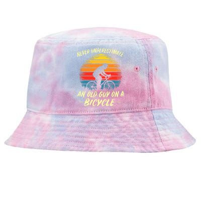 Bicycle Fathersday Grandpa Outdoor Cyclist Tie-Dyed Bucket Hat