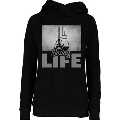 Boxing Funny Gift Womens Funnel Neck Pullover Hood