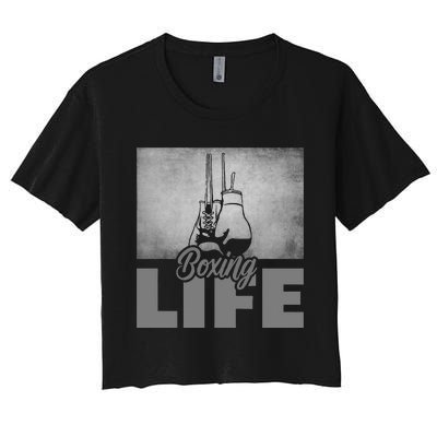 Boxing Funny Gift Women's Crop Top Tee