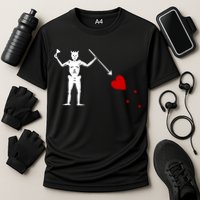 Blackbeard Flag Gift Jolly Roger Skull And Crossbones Cooling Performance Crew T-Shirt