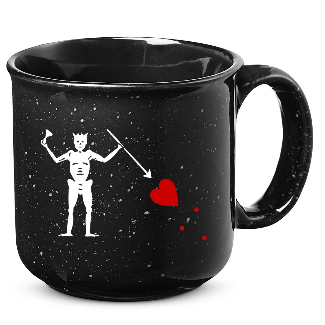 Blackbeard Flag Gift Jolly Roger Skull And Crossbones 15oz Campfire Ceramic Mug