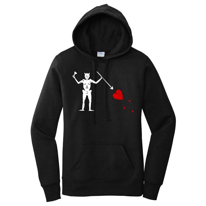 Blackbeard Flag Gift Jolly Roger Skull And Crossbones Women's Pullover Hoodie