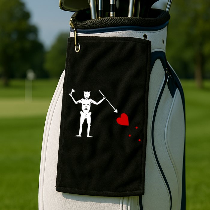 Blackbeard Flag Gift Jolly Roger Skull And Crossbones Golf Towel