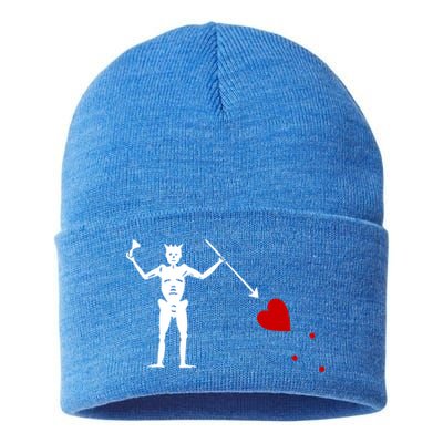 Blackbeard Flag Gift Jolly Roger Skull And Crossbones Sustainable Knit Beanie