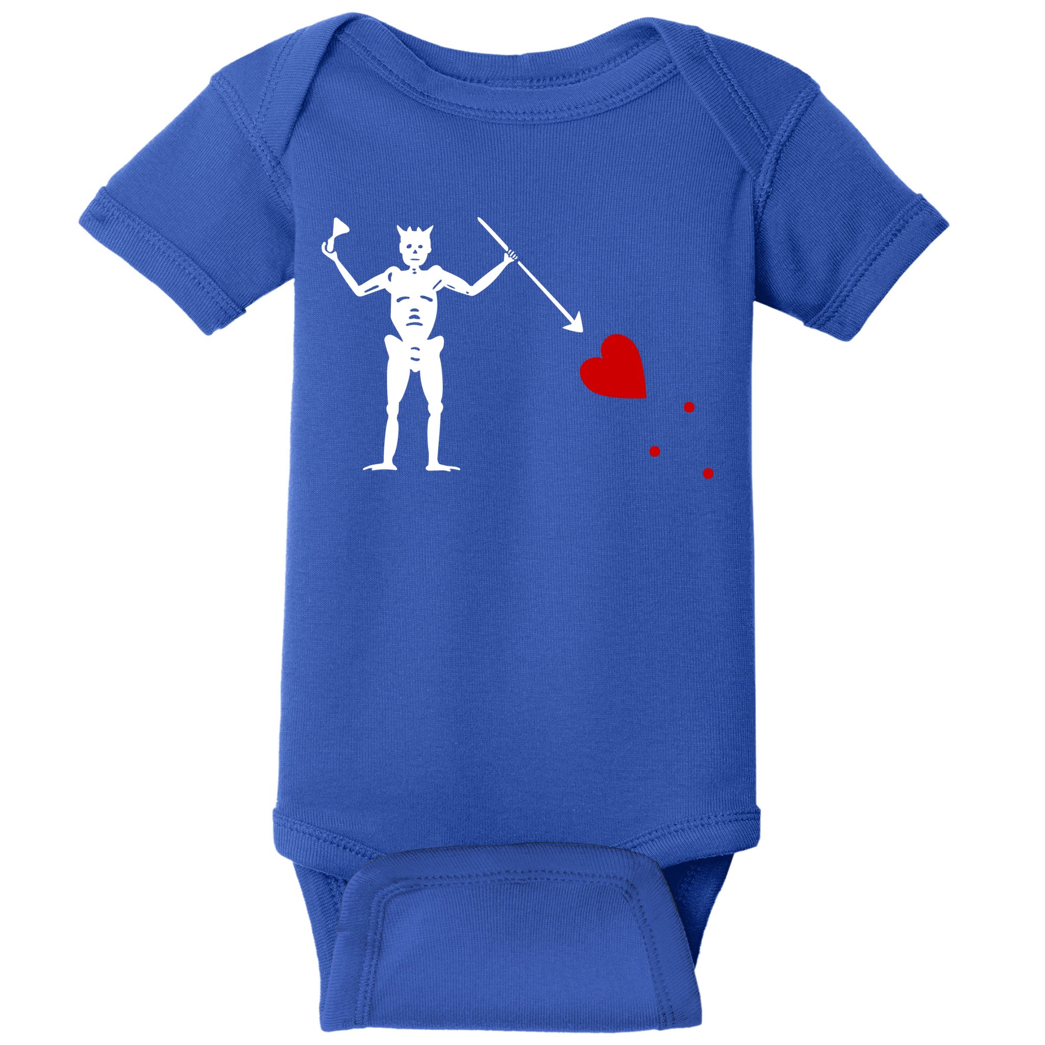 Blackbeard Flag Gift Jolly Roger Skull And Crossbones Baby Bodysuit