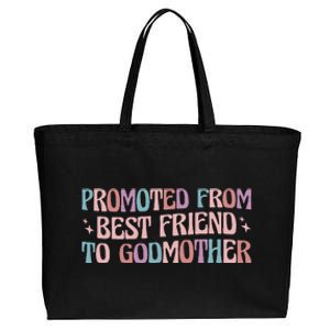 Best Friend Godmother Promoted From Best Friend To Godmother Cotton Canvas Jumbo Tote