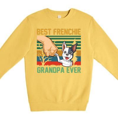 Best Frenchie Grandpa Ever Premium Crewneck Sweatshirt