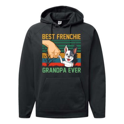 Best Frenchie Grandpa Ever Performance Fleece Hoodie