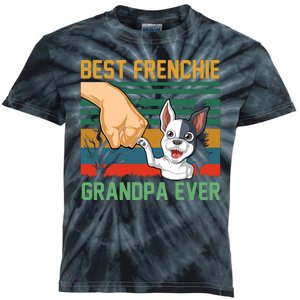 Best Frenchie Grandpa Ever Kids Tie-Dye T-Shirt