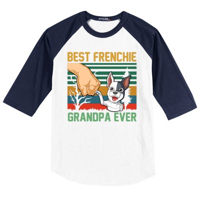 Best Frenchie Grandpa Ever Baseball Sleeve Shirt