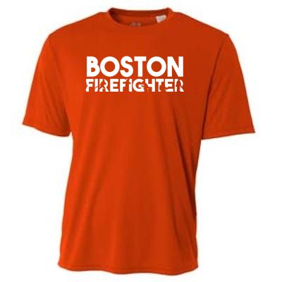 Boston Firefighter Gift Firefighter Dad Gift Great Gift Cooling Performance Crew T-Shirt