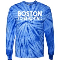 Boston Firefighter Gift Firefighter Dad Gift Great Gift Tie-Dye Long Sleeve Shirt