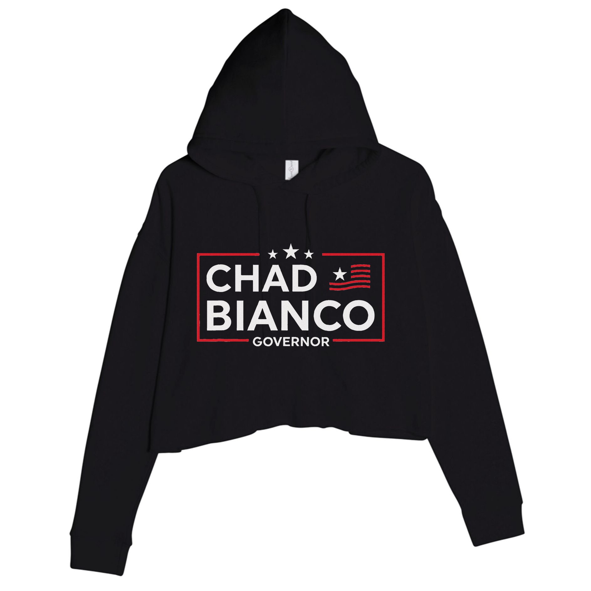 Bianco For Governor 2026 California Chad Bianco Crop Fleece Hoodie