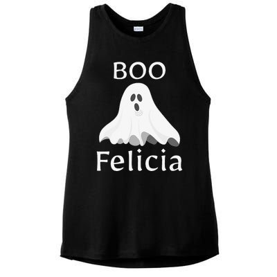 Boo Felicia Ghost Halloween Funny Spooky Gift Ladies PosiCharge Tri-Blend Wicking Tank