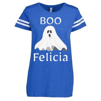 Boo Felicia Ghost Halloween Funny Spooky Gift Enza Ladies Jersey Football T-Shirt