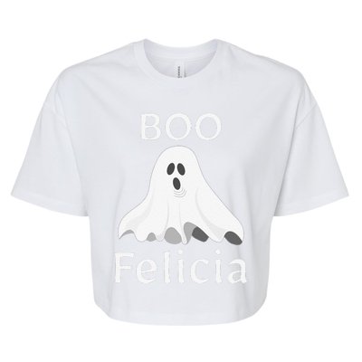 Boo Felicia Ghost Halloween Funny Spooky Gift Bella+Canvas Jersey Crop Tee