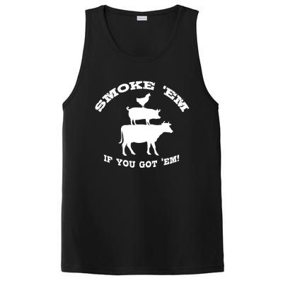 Bbq Funny Gift Meat Smoking Barbecue Gift Grilling Dad PosiCharge Competitor Tank