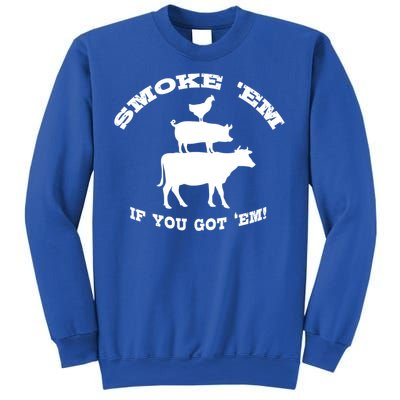 Bbq Funny Gift Meat Smoking Barbecue Gift Grilling Dad Sweatshirt