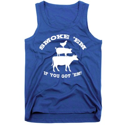 Bbq Funny Gift Meat Smoking Barbecue Gift Grilling Dad Tank Top