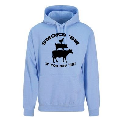 Bbq Funny Gift Meat Smoking Barbecue Gift Grilling Dad Unisex Surf Hoodie