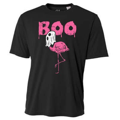 Boo Flamingo Ghost Fun Halloween Animal Bird Cooling Performance Crew T-Shirt