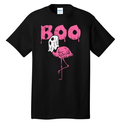 Boo Flamingo Ghost Fun Halloween Animal Bird Tall T-Shirt